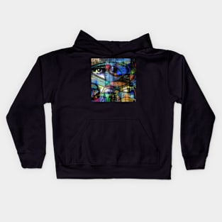 Woman face modern abstract Kids Hoodie